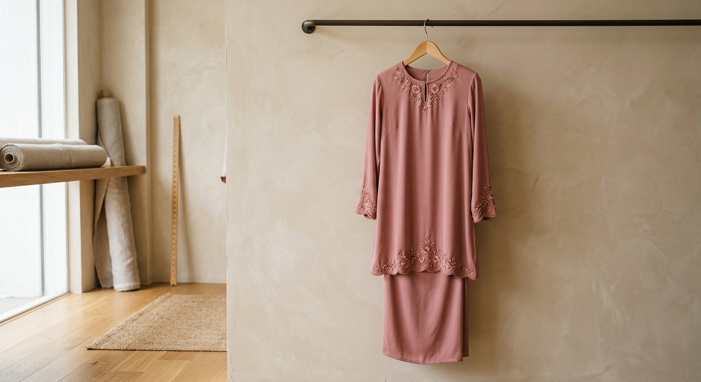 Tempahan baju kurung siap — gambar contoh untuk demo