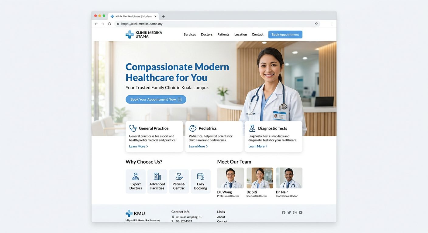 Pratonton contoh rekaan website EZIGN